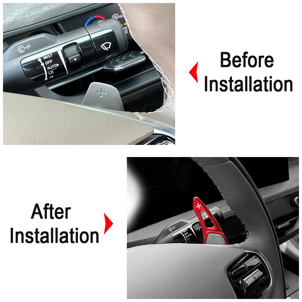 For KIA K8 Hybrid 2021-2024 Car Steering Wheel Shifter Paddle DSG Extension Stickers Car Styling Gear Accessories Hbwjx00