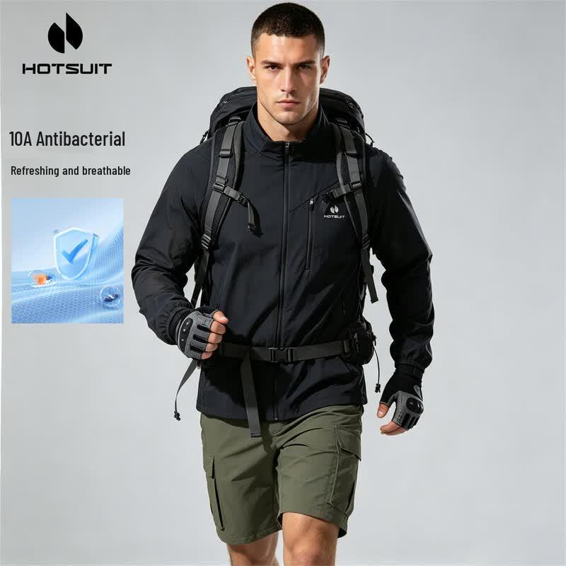 HOTSUIT Men s Outdoor Quick-Dry UV Protection Sun Jacket M чёрный
