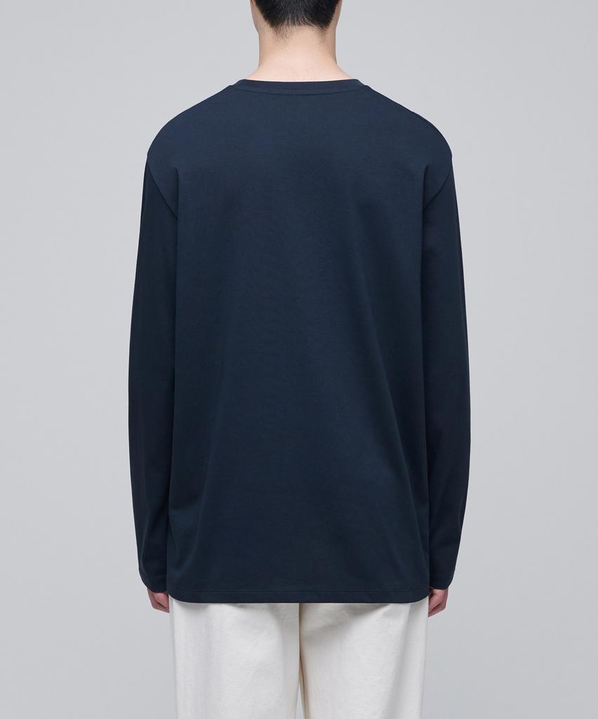 Musinsa Standard Supima Relaxed Crew Neck Long Sleeve T-Shirt [Navy]