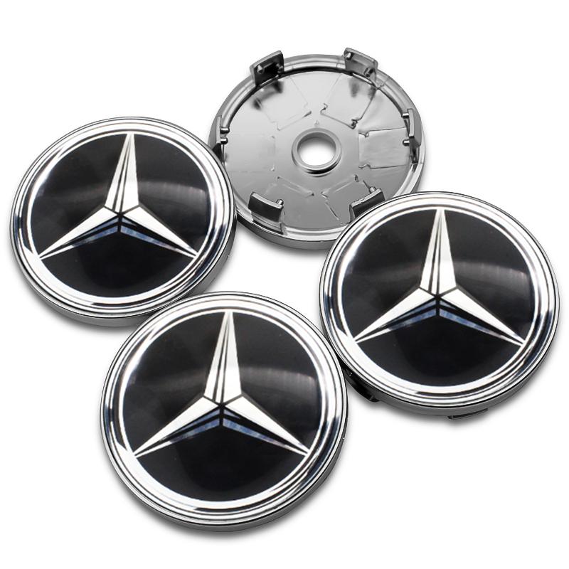 OLV5 4Pcs 60mm 75mm Car Wheel Center Hub For Mercedes Benz AMG class W205 W203 GLC GLK W206 W220 A180 W211 Cap Rim Cover Accessories