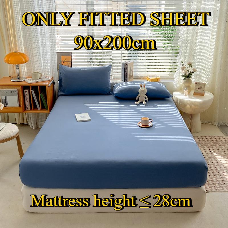 Fitted Sheet Pure Cotton Non-fading Non-balling Single-piece Bed Sheet Non-slip Multi-specification Bedding Bedspread Protector