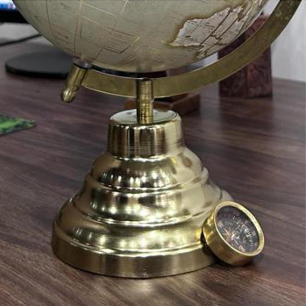 Glob pământesc decorativ pentru decorarea casei, articole cadou, accesorii pentru birou, învățare pentru studenți și copii (Aur gri 12 Inch Înălțime)