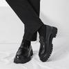 Fashion Teenagers Big Toe Shoes Black European Style Single Kick Business Fashion Loafers Thick Soled Leather Shoe Sizes 38-46 Men Shoes