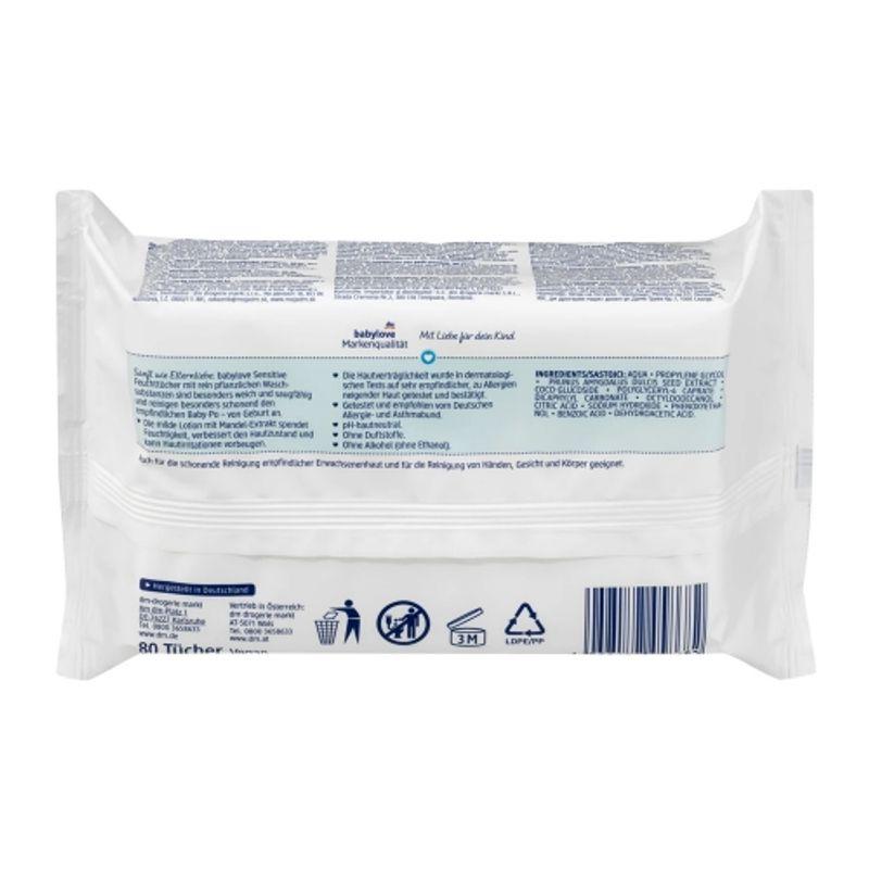 Baby Love Sensitive Feuchttücher 80 Tücher x 2 Packungen