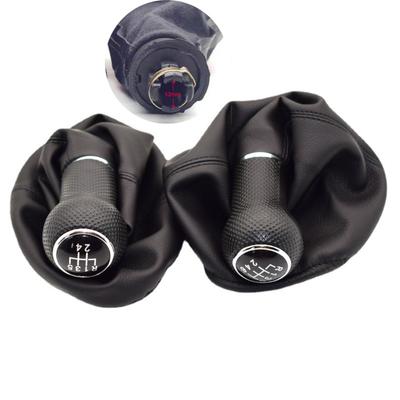Per Seat Ibiza 2002 2003 2004 2005 2006 2007 2008 2009 2010 Car-Styling Pomello Leva Cambio a 5 Marce con Cuffia in Pelle PU