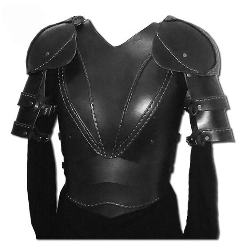 New European Medieval Lady Knight Armor Cosplay Stage Costume чёрный
