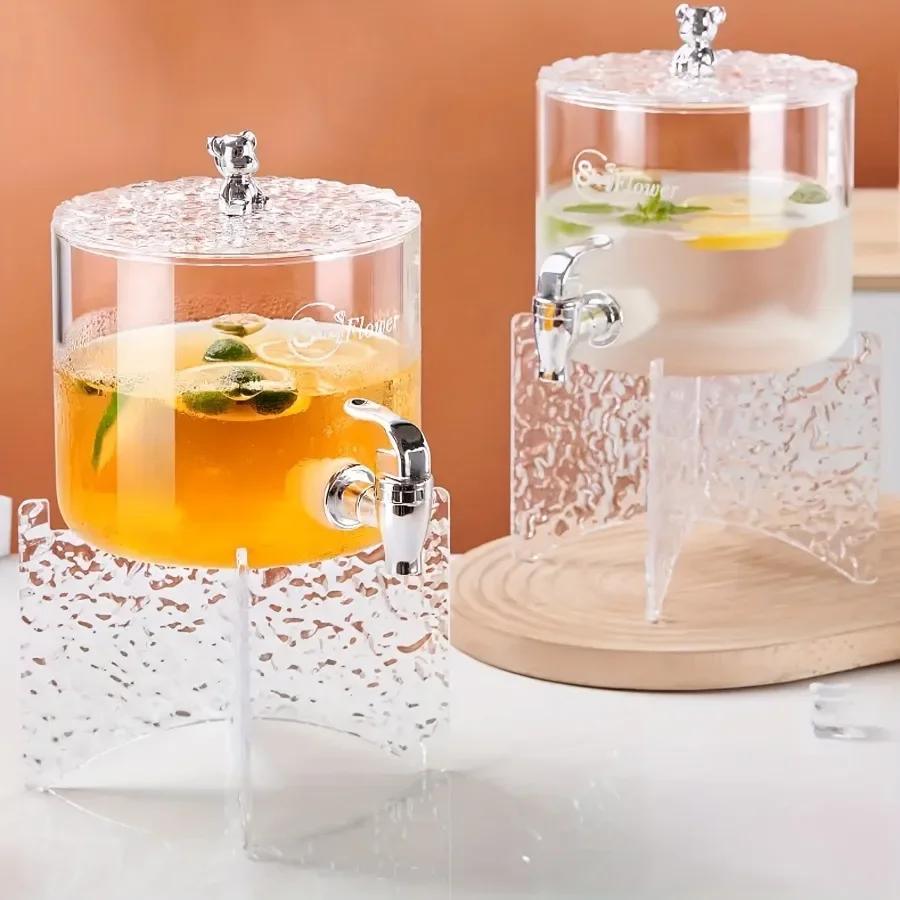 Water Kettle Large Capacity Refrigerator Glass water bottle Water with Faucet Heat-resistant Cold Resistant Kitchen Utensils