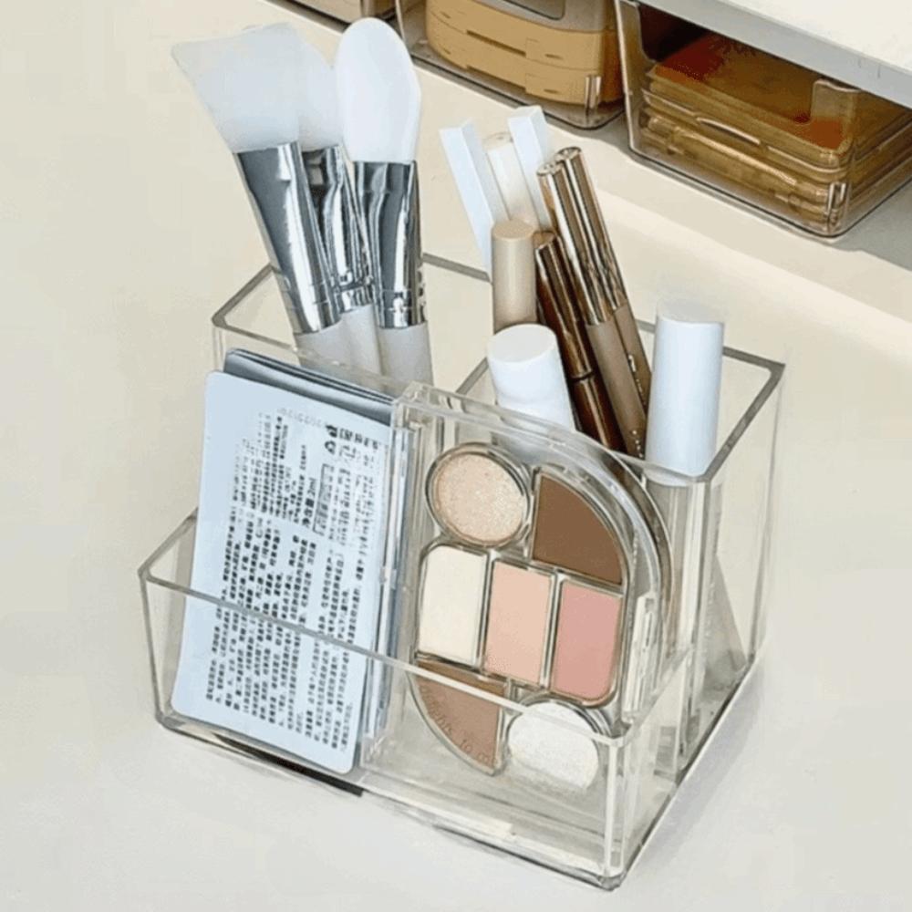 Transparent Pen Holder Acrylic Storage Box Cosmetic Organizer Makeup Organizer Jewelry Storage