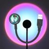 Nový! 5v 1w LED lampa s lampou na západ slunce Přenosný barevný flexibilní nastavitelný pozadí s osvětlením atmosféry