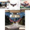 Decoración de Llavero Única Bandera Americana Águila 2D para Interior de Coche Espejo Retrovisor