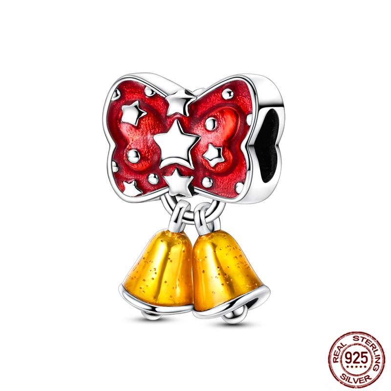 Christmas Charms Copper Fit Pendant Original Bracelets Santa Claus Snowflake Tree Gingerbread Man Beads Diy Jewelry