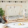 VidaXL Bed Frames for Children and Drawers 80x160cm Solid Pine Wood 834474