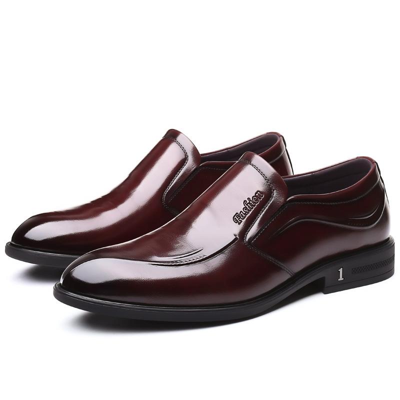 

Мужские туфли дерби из кожи с острым носком, роскошные туфли в британском джентльменском стиле для отдыха на природе, для офиса, для прогулок, черные туфли без застежек 44 красный