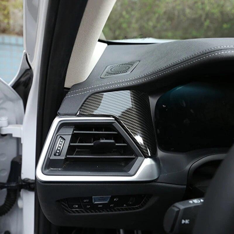 For BMW 3 Series G20 G28  2Pcs Car Center Console Left Right Dashboard Panel Cover ABS Decorative Stickers Auto Accessories