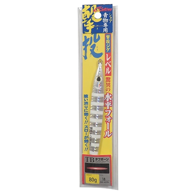 OWNER Metal Jig Lure GJL-80 Gekito Jig Level 80g Slow Zebra Glow #18 31873