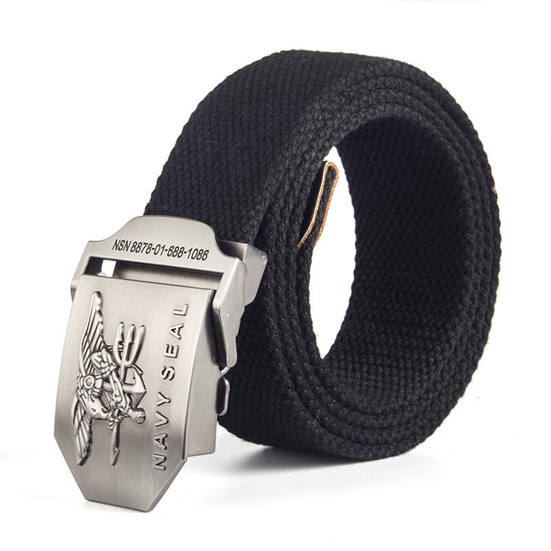 Navy SEALs US Canvas Waist Belt Men's Leather Belt