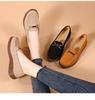 Women's All- Suede Leather Shoes, Frosted Flat Shoes