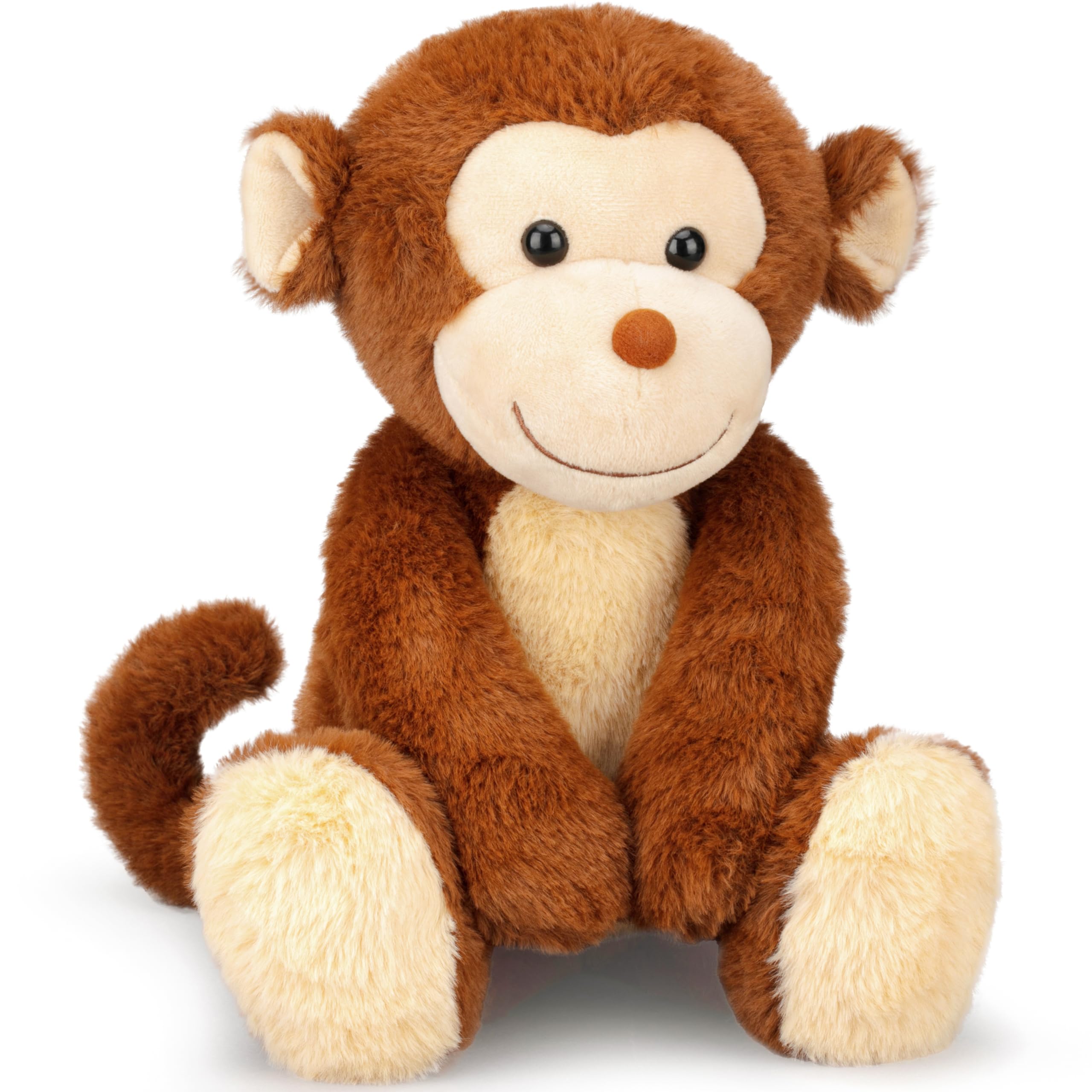 

IKASA 32cm Cute Monkey Plush Toy - Fluffy and cuddly, a great gift for your family or loved ones.