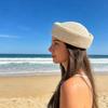 2026  Summer Beret Sun Hats Retro Artistic Painter Breathable Straw Hat  Women Circle Concave Straw Sun Hats