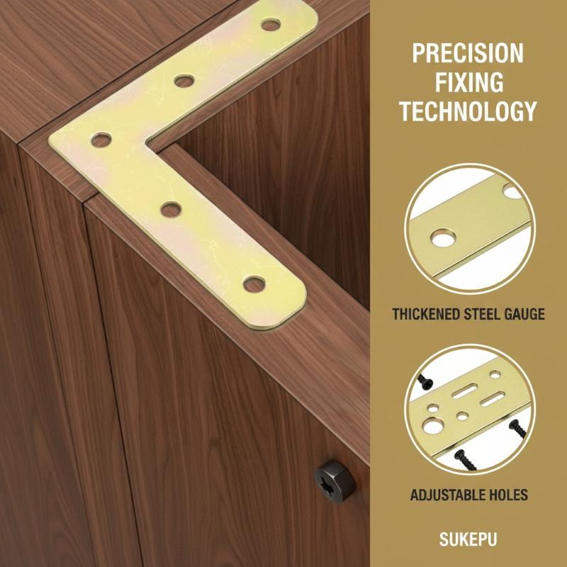 L-shaped Iron Corner Code 90 Degree Right Angle Fixator L-shaped Bracket Furniture Bed Frame Cabinet Connector