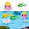 Pack of 10 Ocean Themed Resins Animal Figures for Aquariums Decorations and Children Room Decoration Miniature Whale Sea Hares