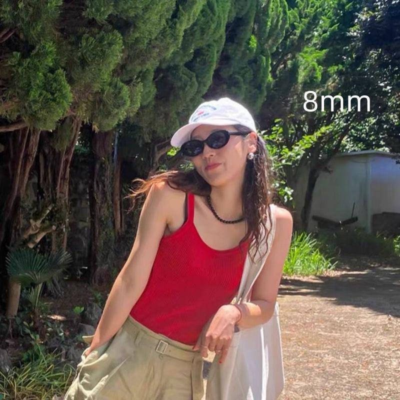 

Ожерелье из бусин натурального черного агата класса 8A