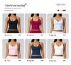 Introducing the Stylish Women's Quick-Dry Yoga Tank Top: Beautiful Design, Perfect for Fitness & Sports.
