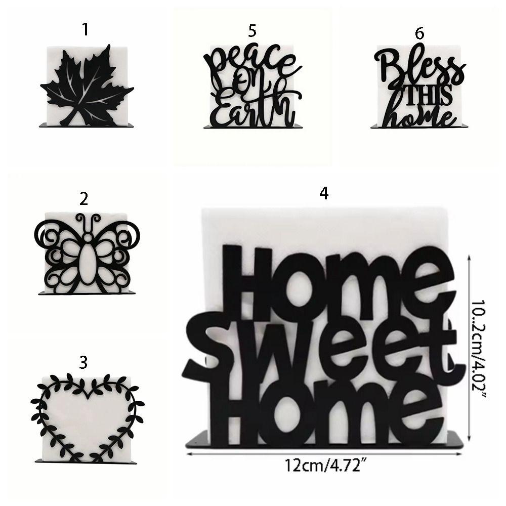 Iron Art Maple Leaf Napkin Holder Handicraft Desktop Napkin Holder Storage Tissue Rack Kitchen