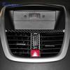 Car Dashboard Air Vent Outlet Interior Trim For Peugeot 206 2009 2010 2011 2012 2013 2014 Real Soft Carbon Fiber Sticker LHD RHD