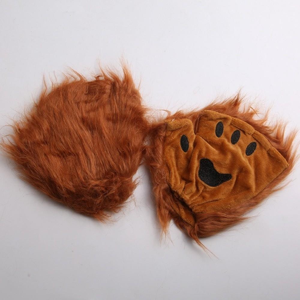 Polyester Bärenpfoten Handschuhe Halbfinger Katzenpfoten Fäustlinge Raubtierkralle Halloween Handschuhe Cosplay