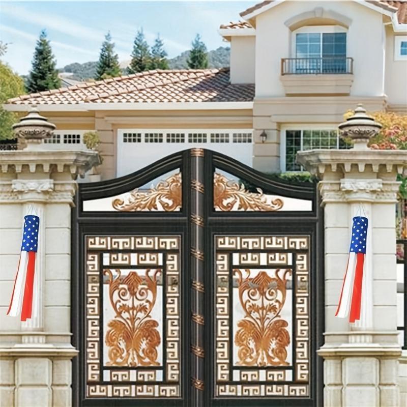 

J0MC American Flags Windsock Fourth of Julys Memorials Day Decors Patriotics Hangings China Mainland