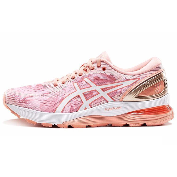 

Женские кроссовки ASICS Nimbus 21 Wuxi Marathon Розовый Грейпфрут Белый 1012A549-700