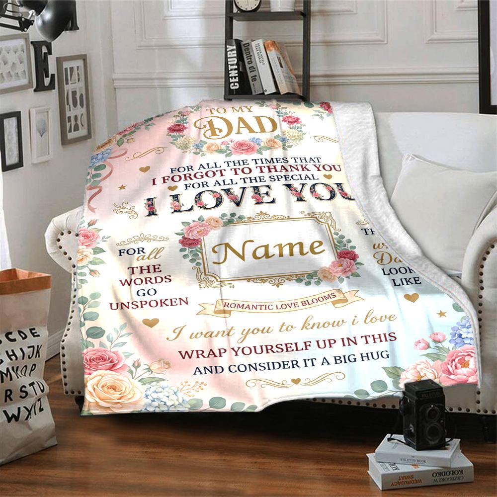 Dad'S Love And Appreciation Multipurpose Blanket Ultrasoft Versatile For Sofa Couch Office Bed Picnics Four Seasons Multipurpose Modern Perfect Gift