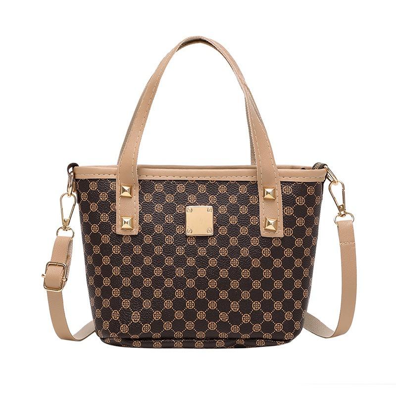 New Women's Printed Bucket Bag, Messenger Bag, Portable Shoulder Bag.