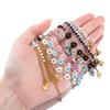 1pcs Stainless Steel Crystal Flower Beaded Chains Lobster Clasps Braid Bracelet Necklace for Women DIY Jewelry Making Wholesale