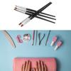 5 Pcs/Set Nail Art Acrylic UV Gel Salon Pen Flat Brush Kit Dotting Painting Tool