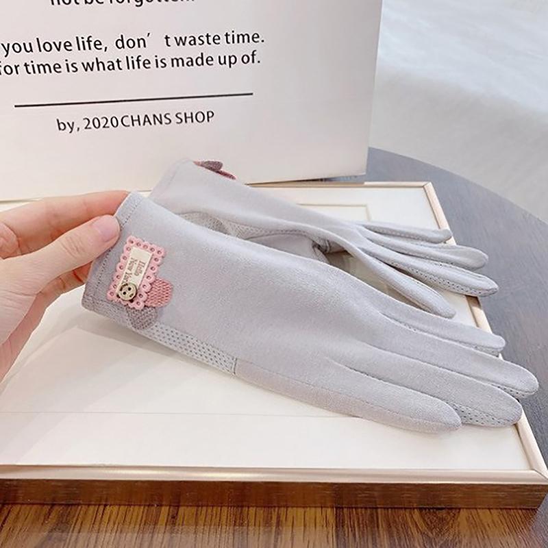 Women Sunscreen Gloves Summer Sun Protection Gloves Non-Slip Touch Screen Gloves Cycling Driving Mittens Thin Anti-Uv Gloves