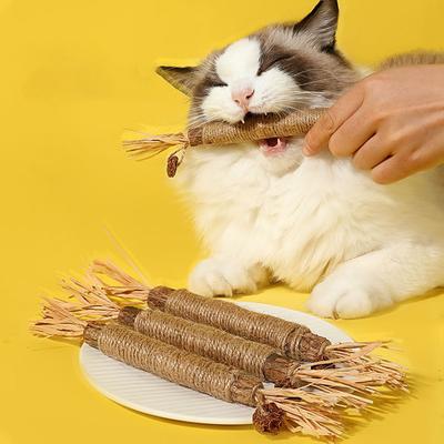 Kitten Hemp Rope Chew Stick, Durable Cat Teaser Toy - Bite-Resistant Grinding Tool for Kitten Chewing Fun