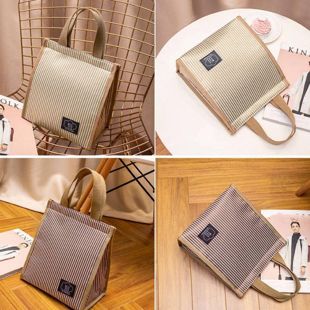 Waterproof Hand-held Picnic Food Pouch Large Capacity Storage Handbag Student