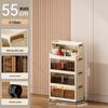 Foldable Dustproof Multi-Layer Storage Cabinet for Kitchen & Living Room