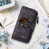 Stylish Biker Bear Pattern Long Wallet Forever Daily Use Multi Slot Card Holder Purse