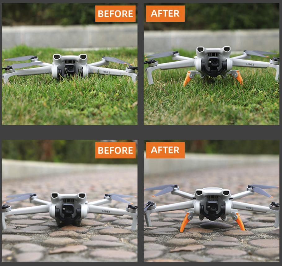 DJI Mini 3 Foldable Landing Leg Sled - Orange