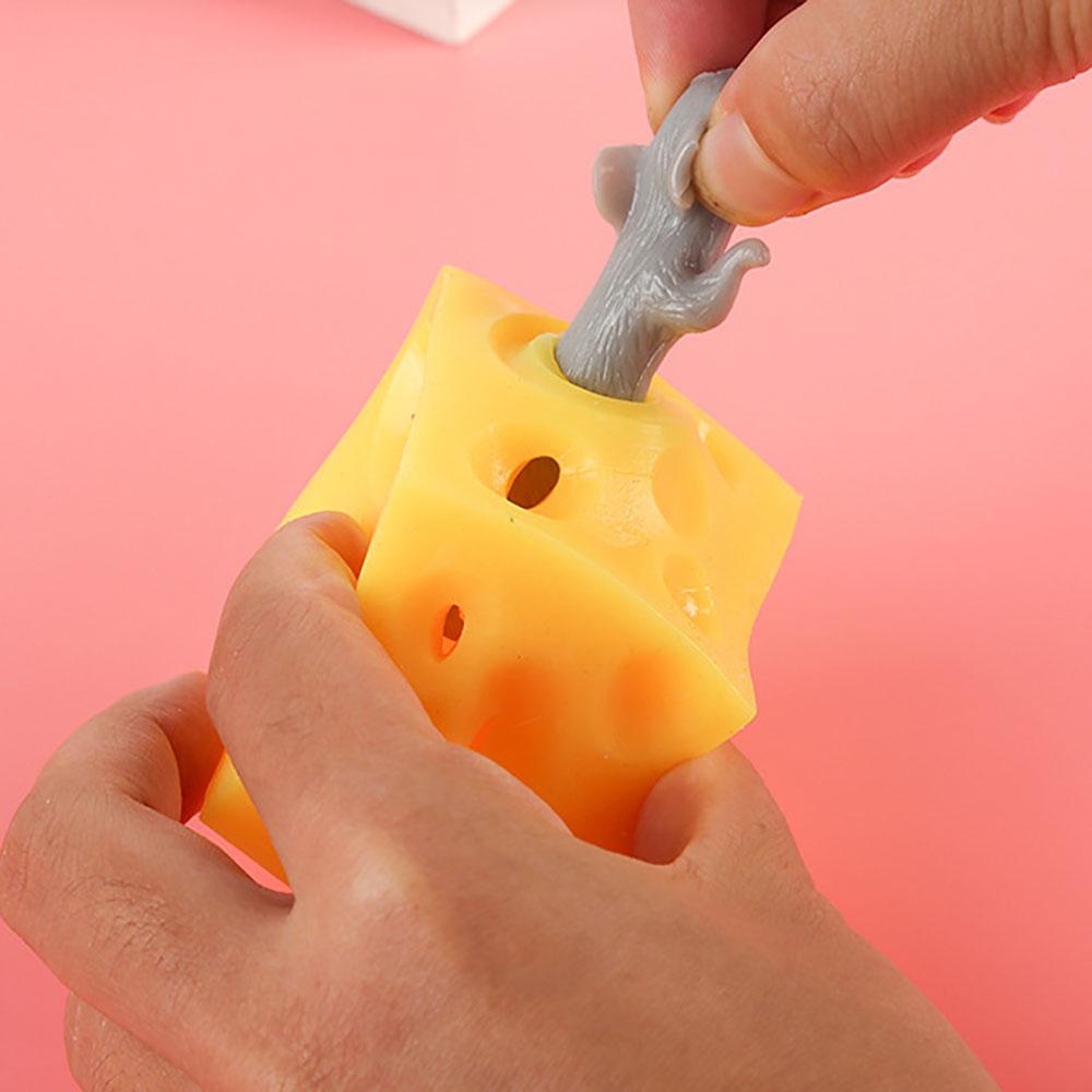 Squeeze Cheese Rubber Simulated Cheese Stress Anxiety Sensory Relief Toy