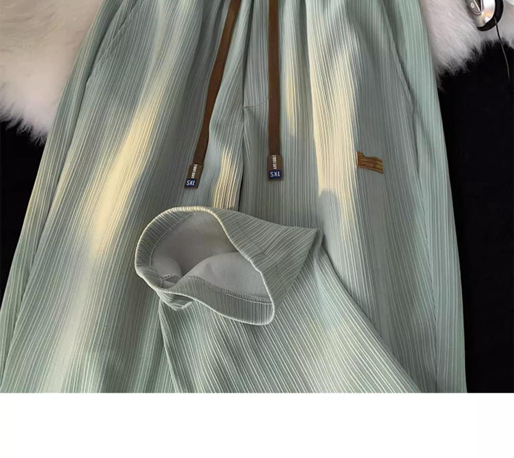 Men's Quick-Dry Ice Silk Wide-Leg Summer Trousers - Breathable & Loose Fit