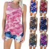 Womens Sleeveless Ladies Camo Vest Tops Summer Sports Gym Casual Tank Top Shirts