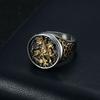Anello Vintage Cattolico San Michele Arcangelo che Uccide il Drago per Uomini Donne Punk Acciaio Inossidabile 316L Cavaliere San Michele Protezione Gioiello