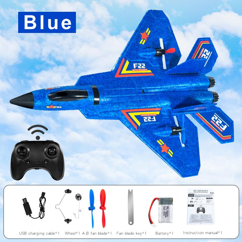 Children Remote Control Plane F22 Glider EPP Foam Fixed Wing Electric Toy Sea land And Air Remote Control Plane Toy Gift