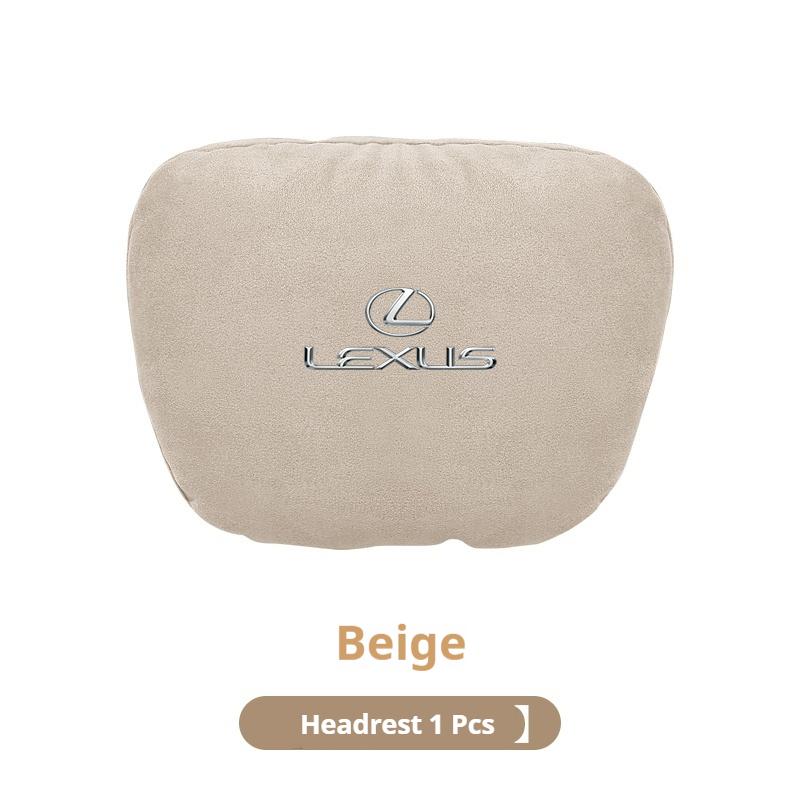 Suede Car Headrest Neck Support Pillow Seat Waist Cushion For Lexus F Sport ES200 ES300 LS500h RX300 GS300 IS300 LX570 CT200h NX