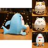 Cuddly Bubble Tea Boba Cup Squishmallow Plush Toy Bear Shark Cat