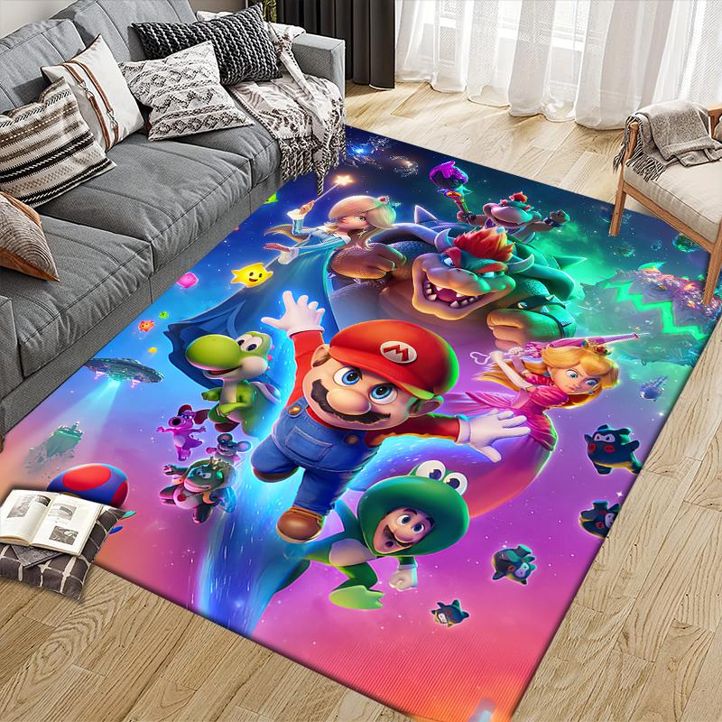 Super Mario Classic Poster Area Rug, Mario Fan Soft Carpet, Perfect Gift.chl
